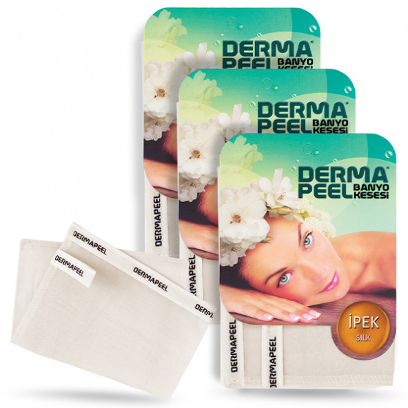 Dermapeel Doğal İpek Banyo Kesesi 3lü Set