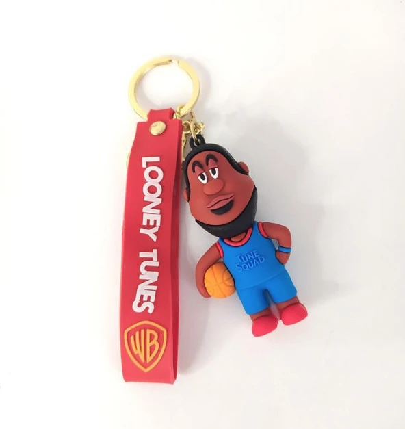 Space Jam Silikon Anahtarlık Çanta Süsü Oyuncak Araba Süsü - Resim 3