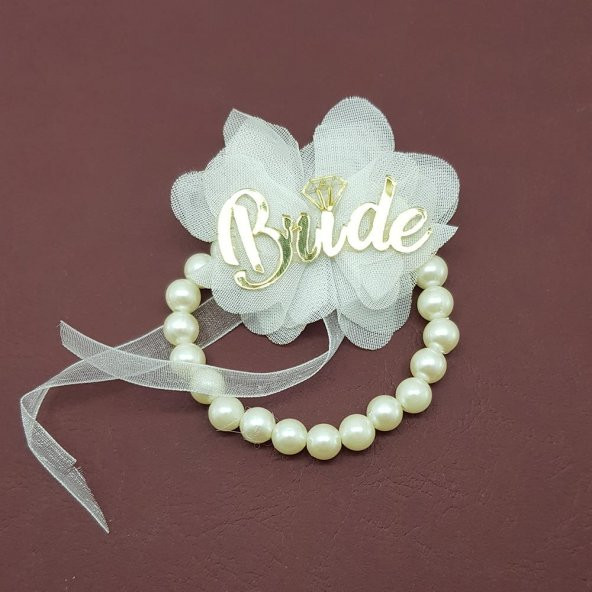 İncili Pleksi Bride Temalı Taç Bileklik Seti - 6