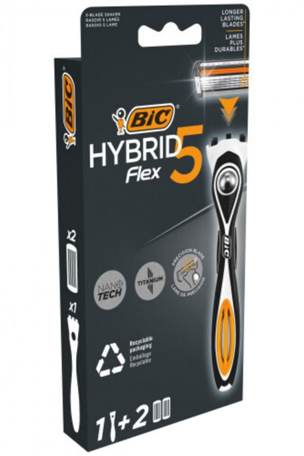 Flex 5 Hybrid Erkek Tıraş Bıçağı 1 Sap + 2 Başlık 5 Bıçak - 1