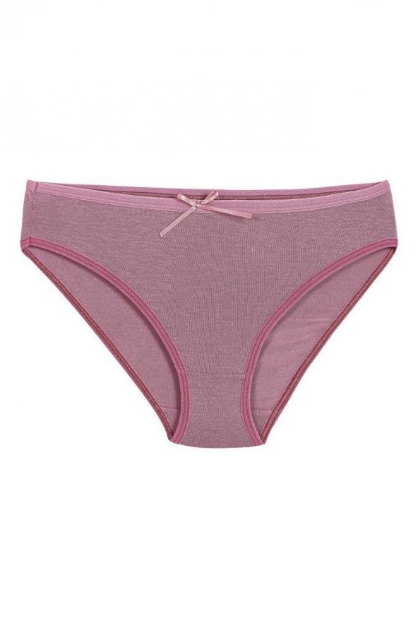 12 Adet Yıldız Bayan Bambu Bikini Külot Gül Kurusu 3909