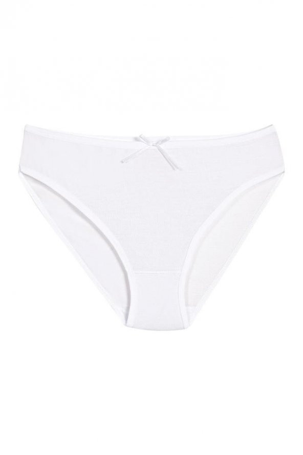 12 Adet Yıldız Bayan Bambu Bikini Külot Beyaz 3910 - 1