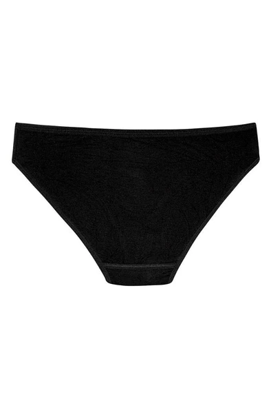 12 Adet Yıldız Bayan Bambu Bikini Külot Siyah 3911 - 2