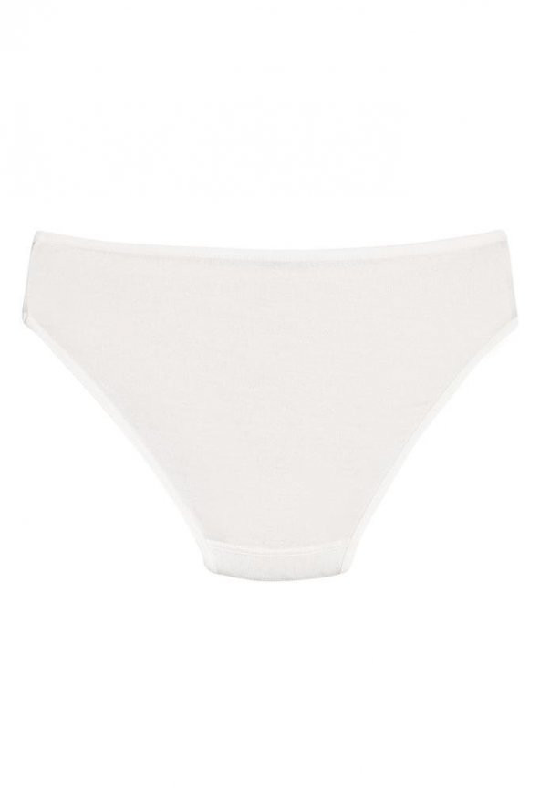 12 Adet Yıldız Bayan Bambu Bikini Külot Ekru 3912 - 2