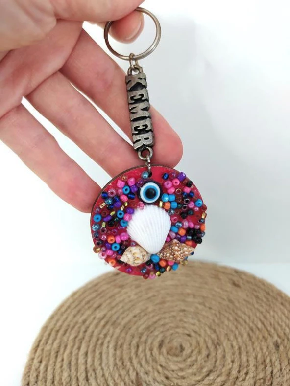 Anahtarlık Kötü Göz Nazar Kovucu Deniz Kabuklu Çanta Cüzdan Süsü ürün görseli