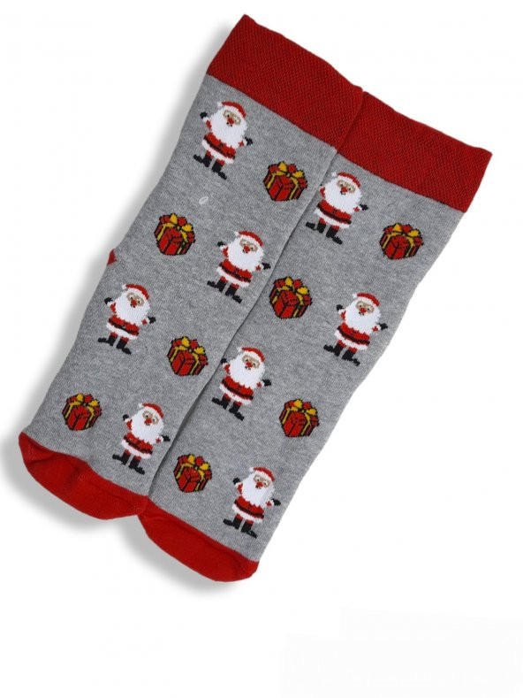 Unisex Renkli Kışlık Havlu Christmas themed teryy socks Desenli 1 Adet Çorap Numara  BT-0743