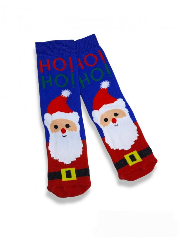 Unisex Renkli Kışlık Havlu Christmas themed teryy socks Desenli 1 Adet Çorap Numara  BT-0751 - 2