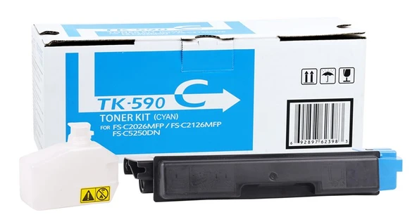 Kyocera Mita TK-590 Smart Mavi Toner FS-C -2026 -2126 -2526 -6026 -6526 - 2