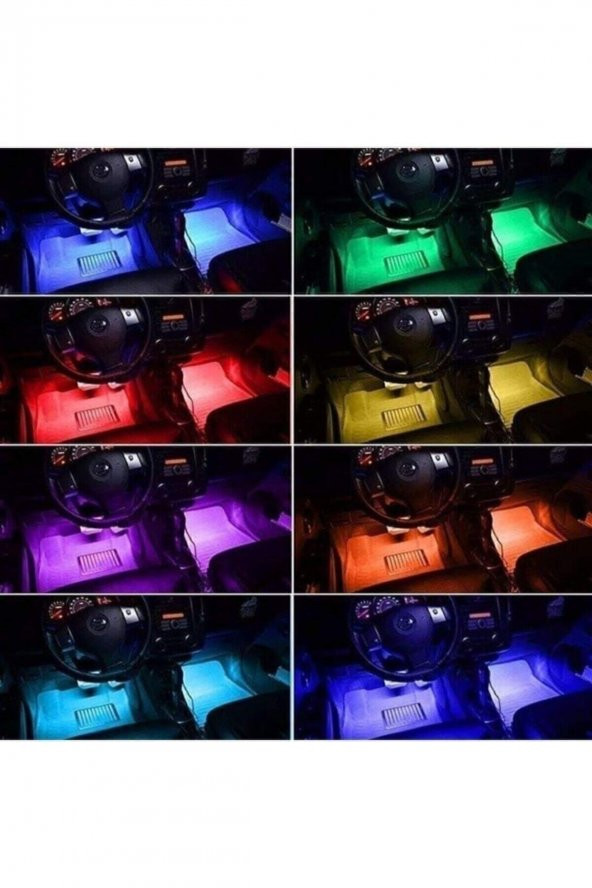 12 Ledli Ayak Altı Led Lamba Sese Duyarlı Led Müziğe Duyarlı Led - 2