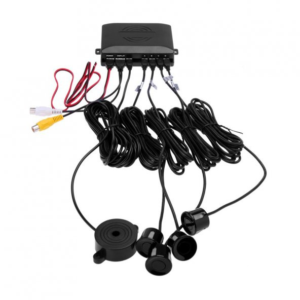 7" KAMERALI PARK SENSÖRÜ  + 4 SENSÖR KOMPLE SET GRİ - 7