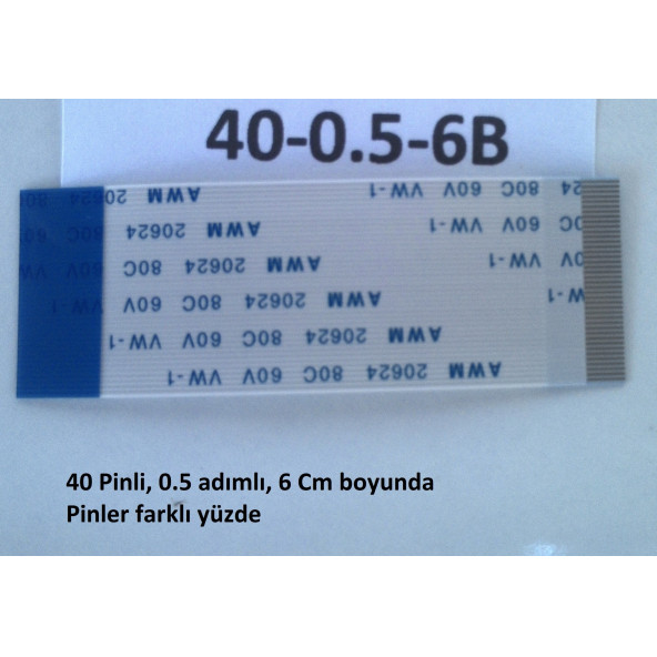 Casper Via L8 Awm 20624 80C 60V Vw-1 Flex Kablo 40Pin 40-0.5-6B ürün görseli 1