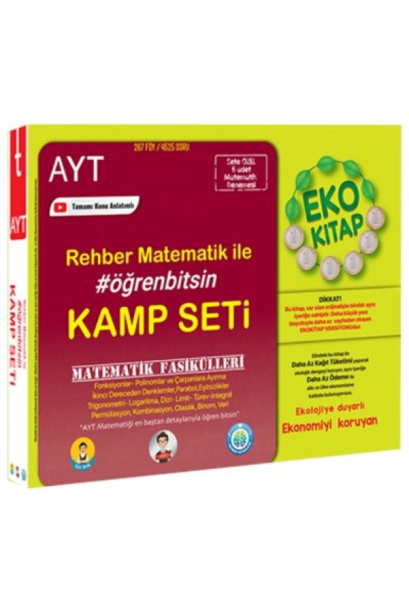 AYT Matematik Fasikülleri Seti EKO - 9 Fasikül 1 Deneme - Tonguç Yayınları