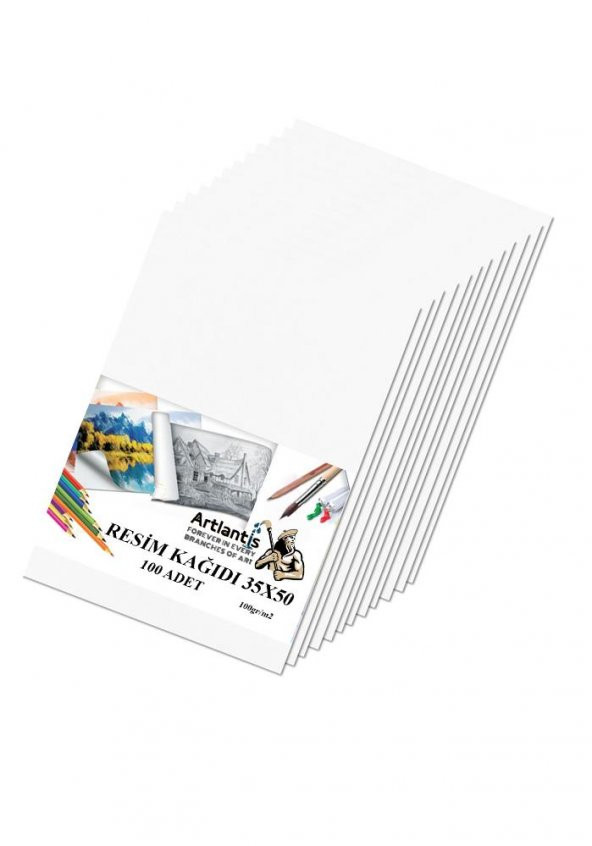 Resim Kağıdı 35x50 100 Lü 100 gr 1 Paket 35*50 Resim Kartonu - 2