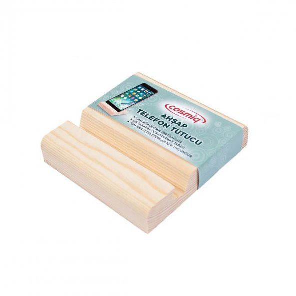 Masaüstü Ahşap Telefon Tutucu Kaydırmaz Tabanlı