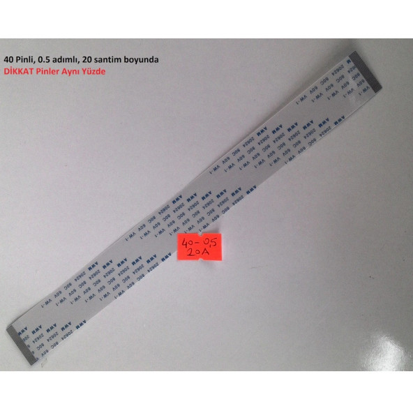 Navitech Dtv-7600 Lcd Ekran 40 Pin Flex Kablo 40-0.5-20A