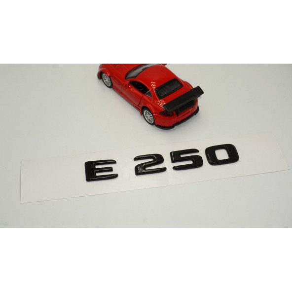 E 250 Bagaj Parlak Siyah ABS 3M 3D Yazı Logo - 2