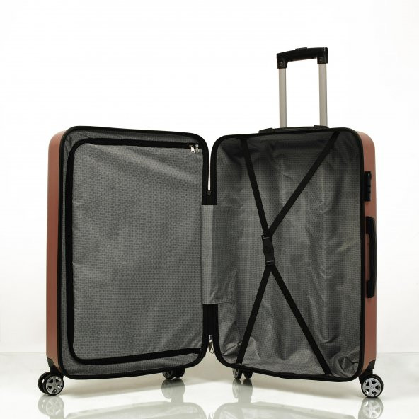 Ox Florence 3 lü Rose Gold Valiz Seti (Büyük + Orta + Kabin ) - 2