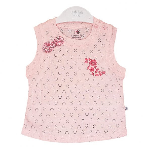 Bibaby Pink Flowers Şortlu Jakarlı Bebek Takımı - 2 li - Pembe - 2