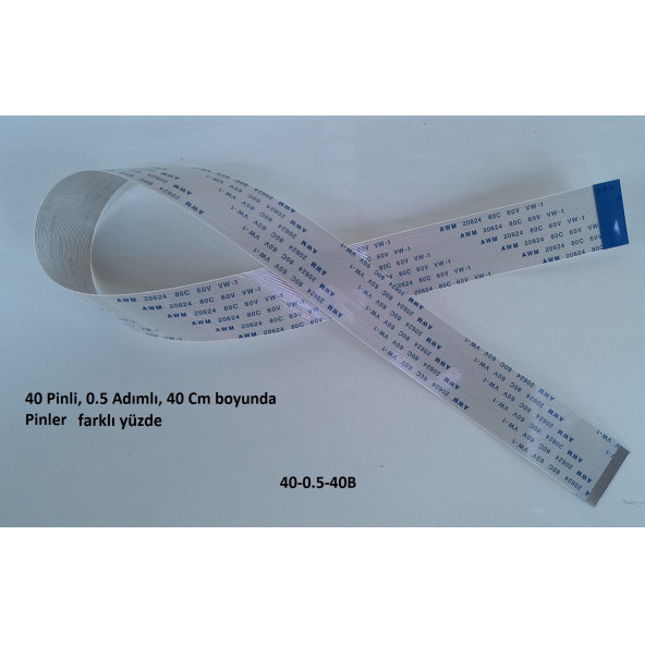 Awm 20624 80C 60V Vw-1 Flex Şerit Kablo 40 Pin 40Cm 40-0.5-40B