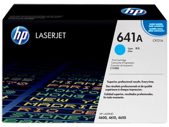 HP C-9721A  641A  Orjinal Mavi Toner Color LaserJet 4600 4650