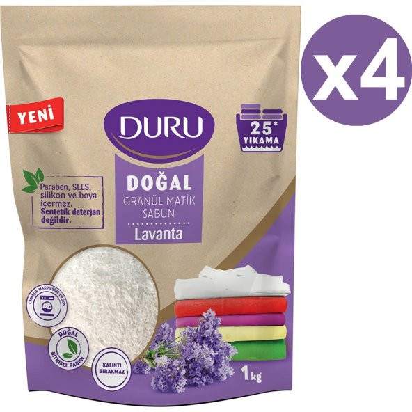 Duru Doğal Granül Matik Sabun Lavanta 1 kg x 4lü - 2