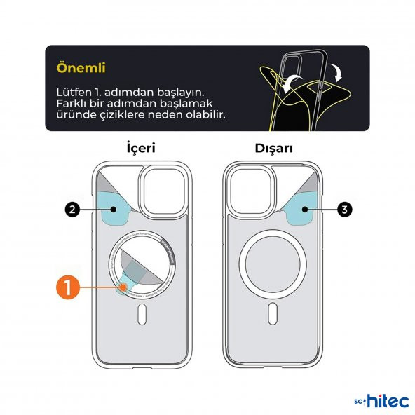 ScHitec İphone 13 Pro Max Magsafe Özellikli Şeffaf Kılıf - Resim 2