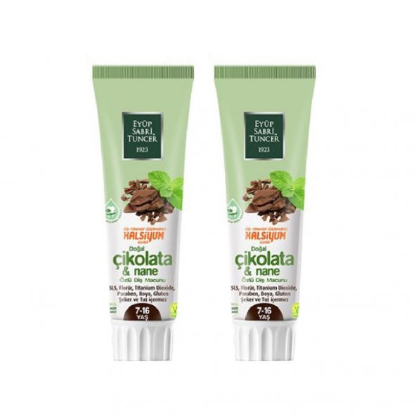 Eyüp Sabri Tuncer Diş Macunu 75ml Doğal Çikolata ve Nane Özlü 7-16 Yaş x 2 Adet - 2