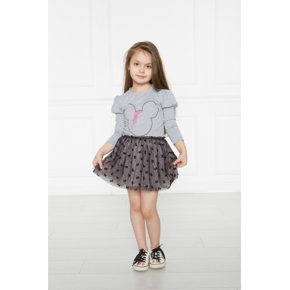 Minnie Mouse Kız Çocuk Elbise - 1