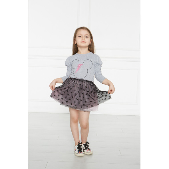 Minnie Mouse Kız Çocuk Elbise - 4