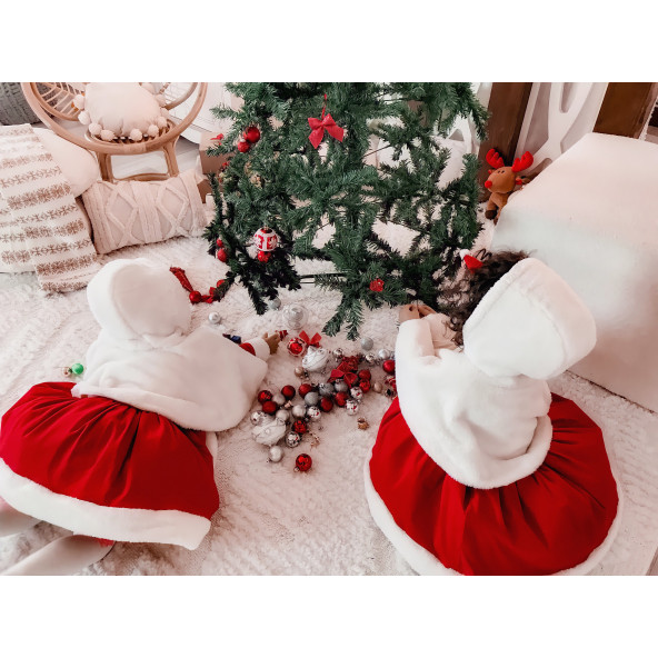 Beyaz Pelerin Etol Çocuk Peluş kürk - Panço Kidsabu - 4