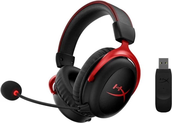 HyperX Cloud II Wireless 7.1 HHSC2X-BA-RD Mikrofonlu Kulak Üstü Oyuncu Kulaklığı