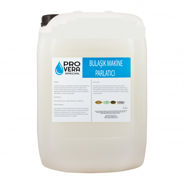 Pro Vera  Bulaşık Makine Parlatıcısı 20 Kg