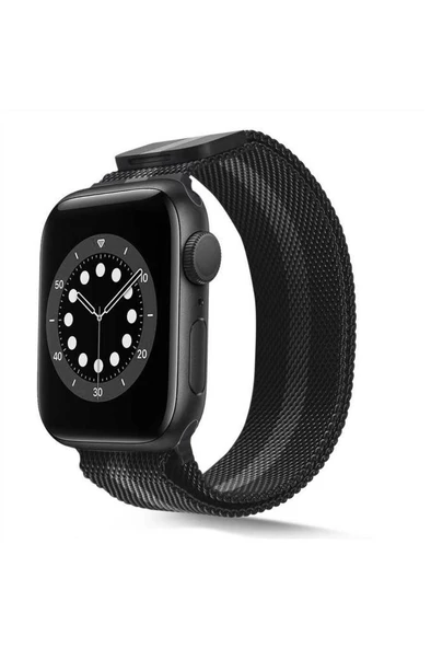 Apple Watch Ultra 49mm Uyumlu KRD-01 Metal Kasa Tel Örgü Mıknatıslı Kordon - 10