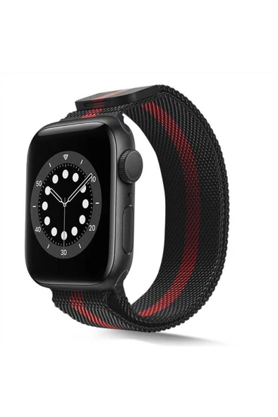 Apple Watch Ultra 49mm Uyumlu KRD-01 Metal Kasa Tel Örgü Mıknatıslı Kordon - 8
