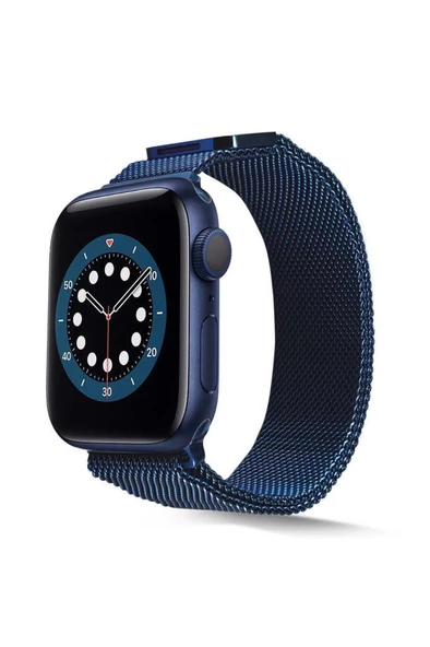 Apple Watch Ultra 49mm Uyumlu KRD-01 Metal Kasa Tel Örgü Mıknatıslı Kordon - 9