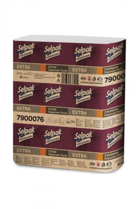 Selpak Pro 3 Katlama Dispenser Havlu 200 Yaprak X 10 Adet ( Koli ) - Resim 2
