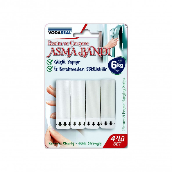 Vodaseal Resim Ve Çerçeve Asma Bandı 4'lü Set