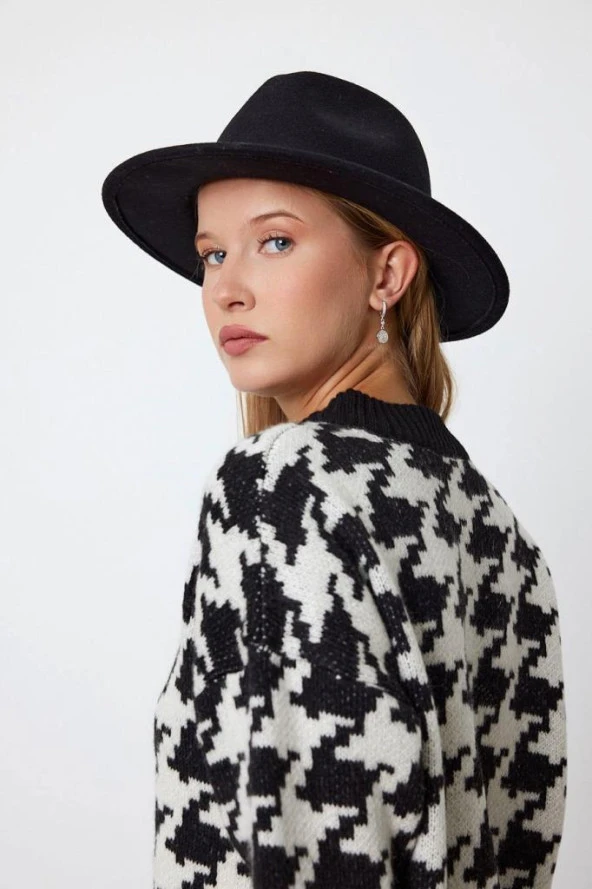 Yuvarlak Taşlı Gümüş Küpe - 7