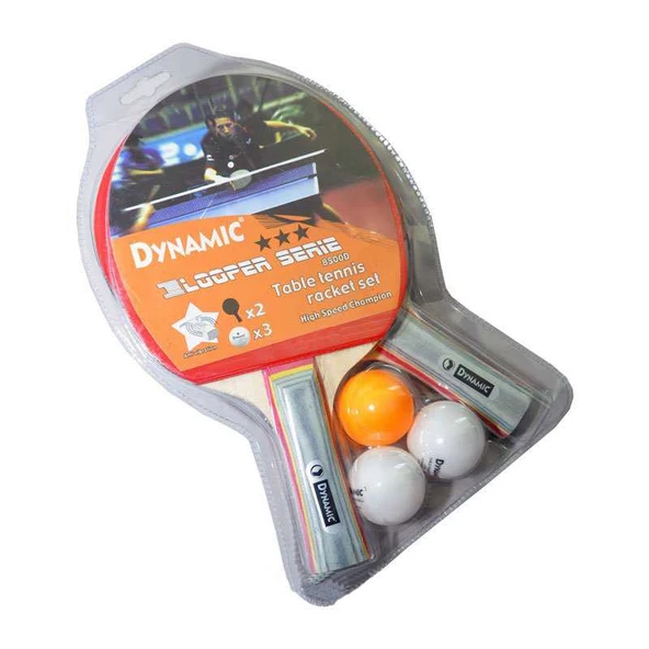 Dynamic 8500D Pinpon Raketi 2 Raket 3 Top Set-