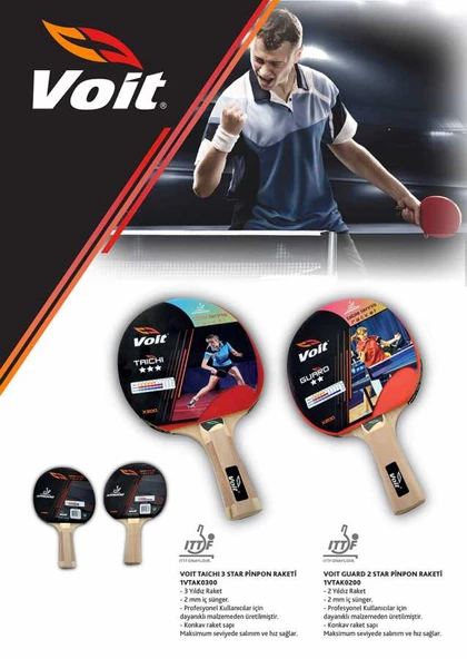 Voit Taichi 3 Star Pinpon Raketi - 2