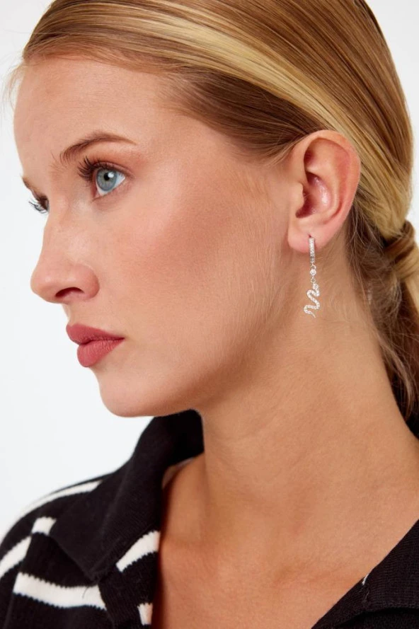 Yılan Model Gümüş Kolye - 5