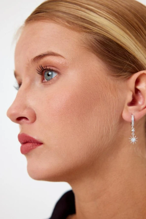 Güneş Model Gümüş Kolye - 9