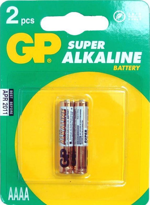 GP AAAA 25A Alkalin İncenin İncesi Pil 2li Paket GP25A-U2