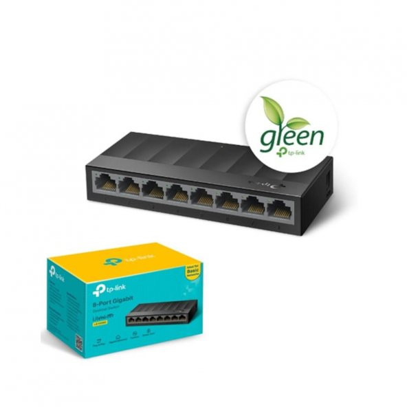 Tp-Link LS1008G 8 Port 10-100-1000 Mbps Switch Plastik Kasa