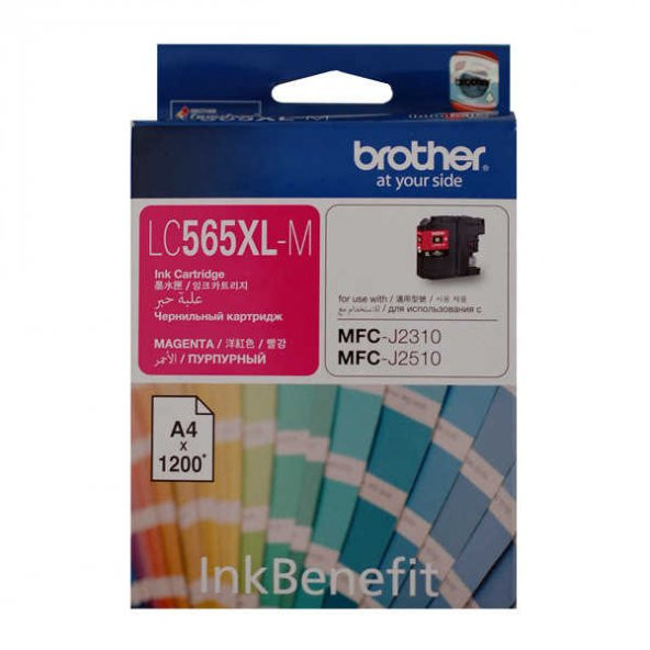 Brother LC565XLM Magenta Kırmızı 1.200 Sayfa Kartuş MFC-J3520-J3720