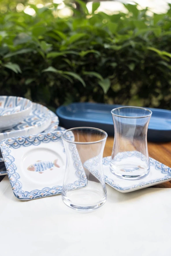 M'art Home WaveSeramik İkili Çay Seti 11 cm