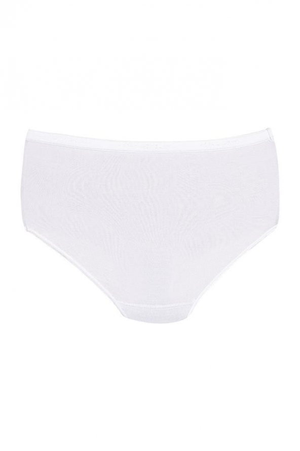 12 Adet Yıldız Bayan Bambu Bato Külot Beyaz 3945 - Resim 2