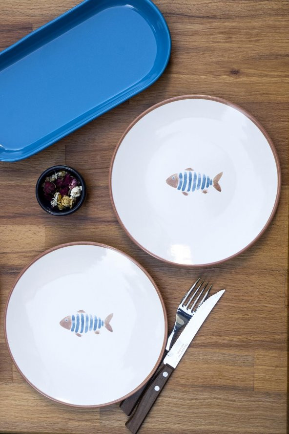 Mart Home Akdeniz 2 li Pasta Tabağı Yuvarlak 20