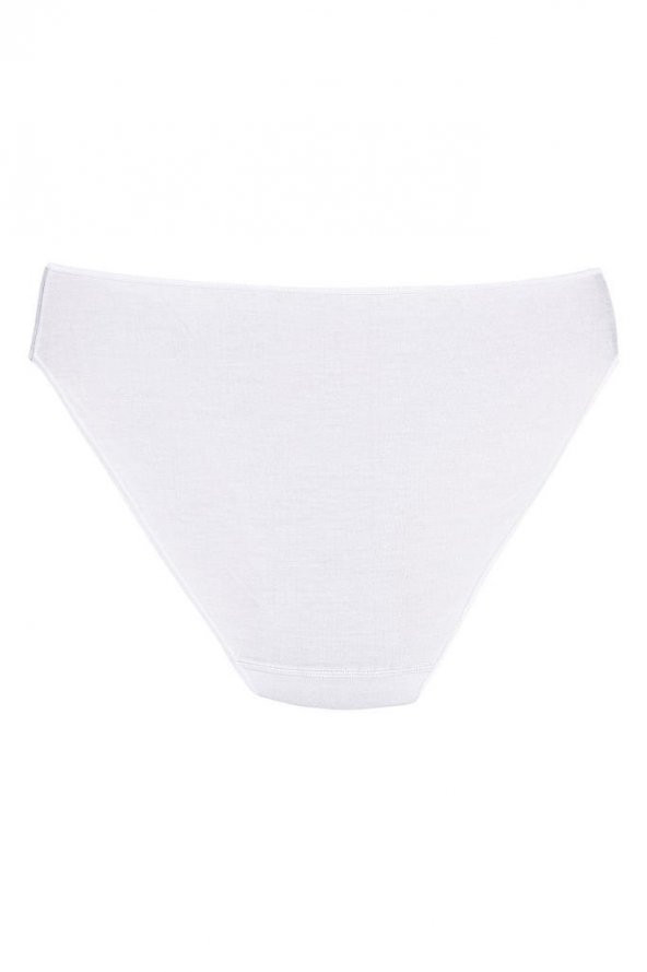 12 Adet Yıldız Bayan Bambu İz Yapmaz Bikini Külot Beyaz 3960 - Resim 2