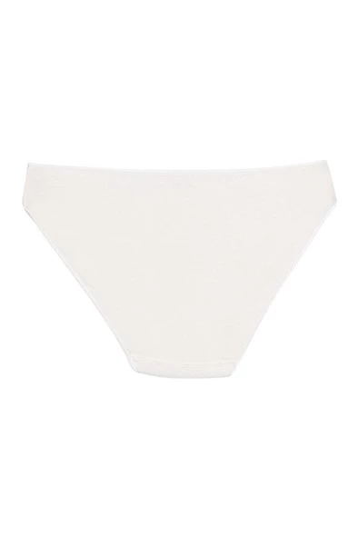 12 Adet Yıldız Bayan Bambu İz Yapmaz Bikini Külot Ekru 3962 - 2